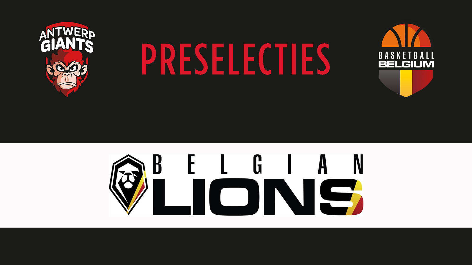Belgian Lions préselecties