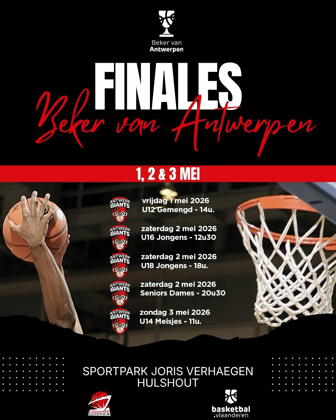 Beker van Antwerpen — Giants-teams in de finales