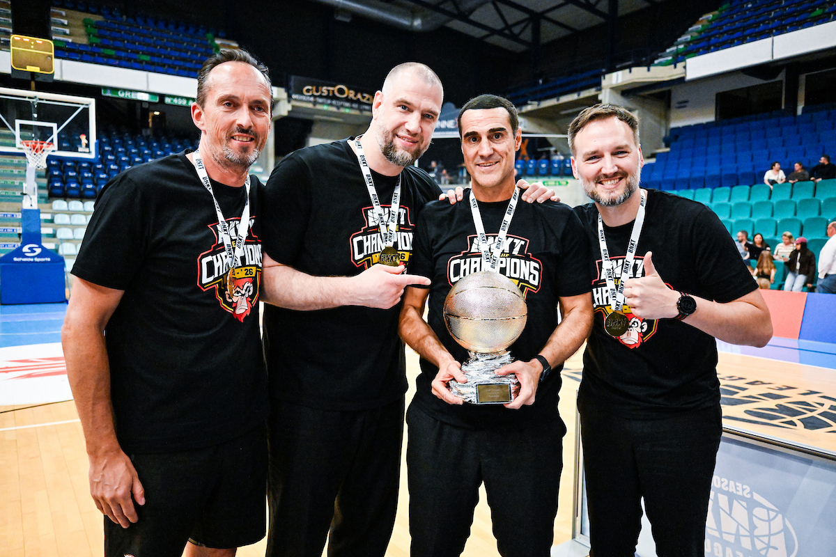 Coaching staff Windrose Giants Antwerp — BNXT-kampioen 2025-2026
