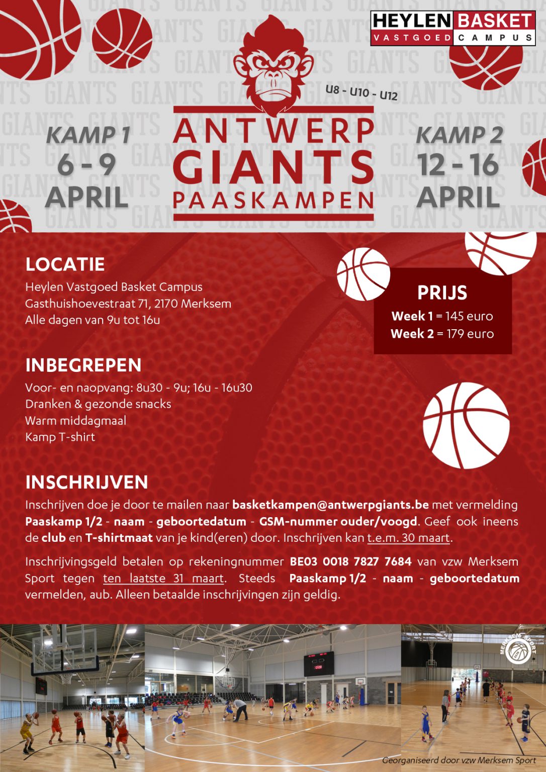 Giants Paaskampen voor U8, U10 & U12 Windrose Giants Antwerp